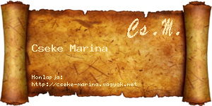Cseke Marina névjegykártya